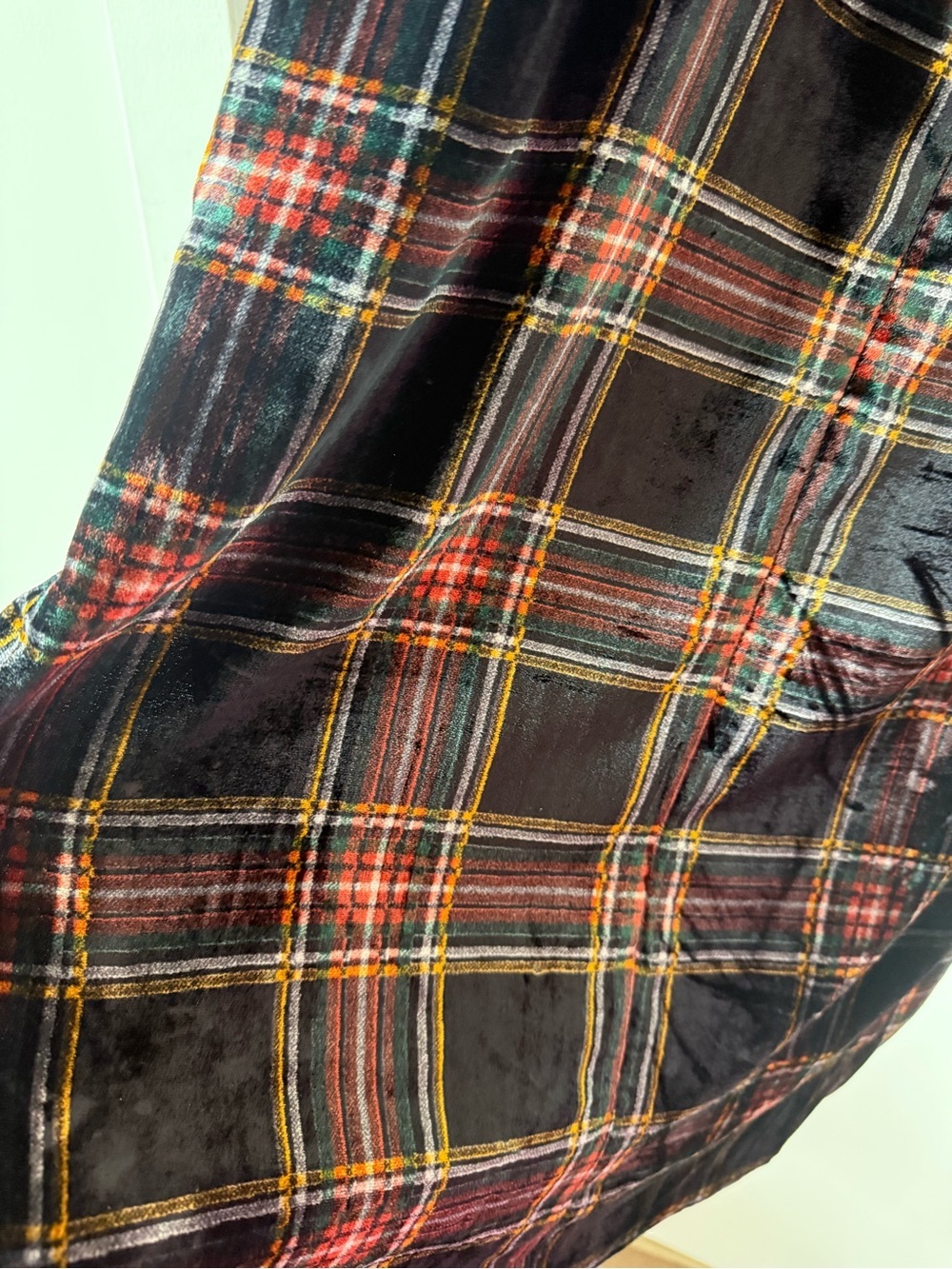 J. Crew Velvet Stewart Tartan plaid midi dress size 4 - Picture 7 of 8